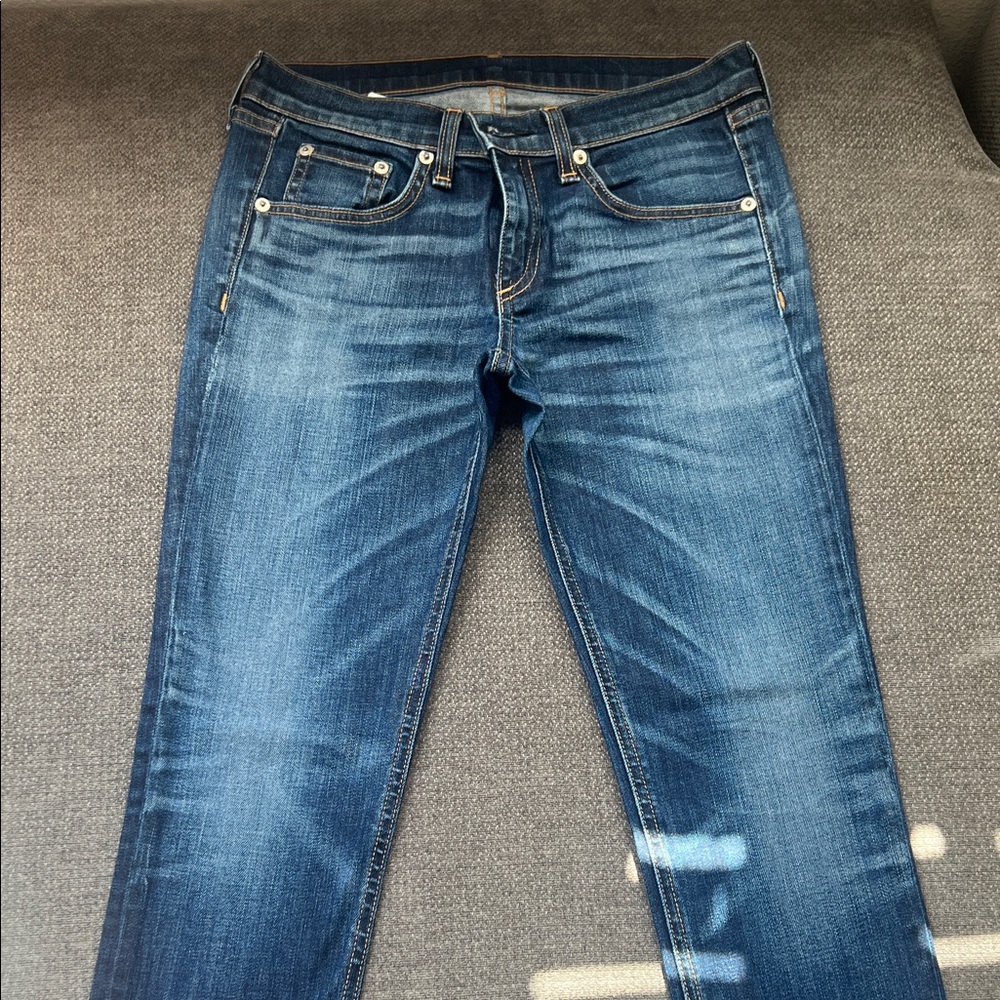 rag & bone Men's Slim Fit Blue Jeans - Picture 1 of 9